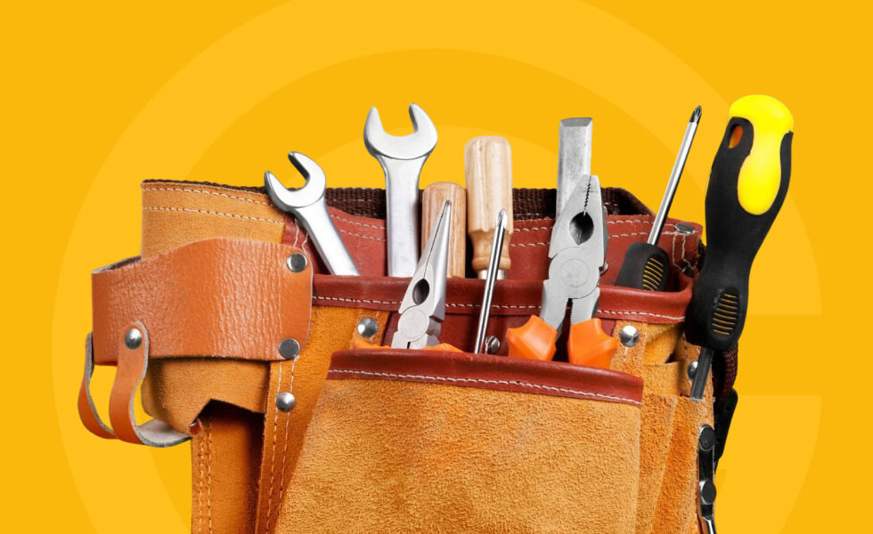 Werkzeuggürtel Mit Handwerkzeug Icon