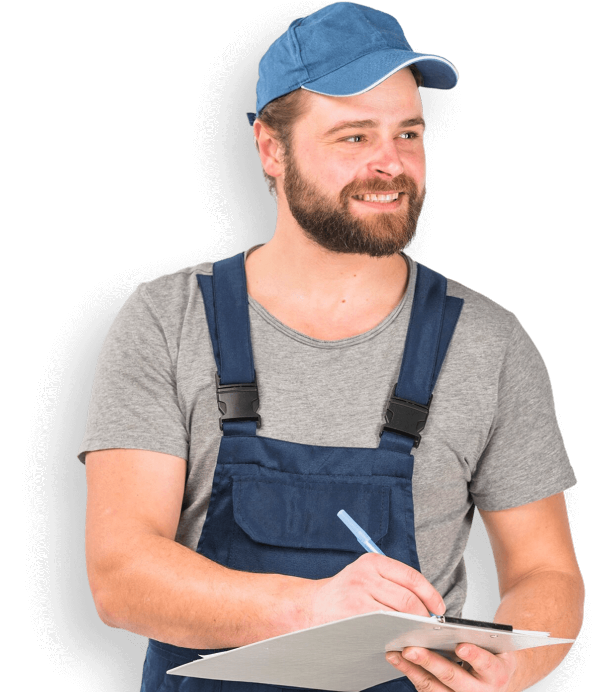Handwerker Mit Checkliste Und Stift