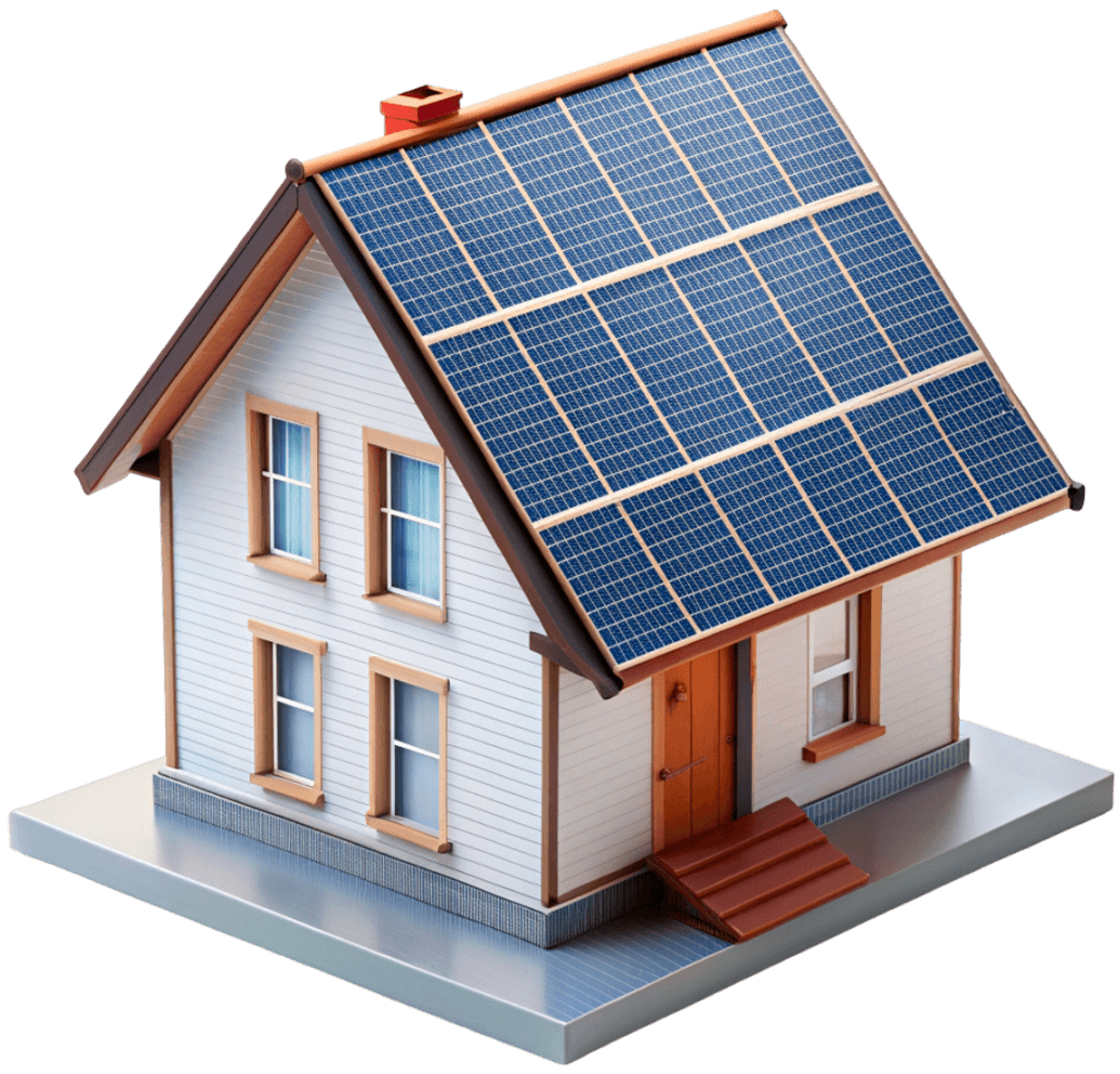 Haus Mit Solarpanels Auf Dem Dach